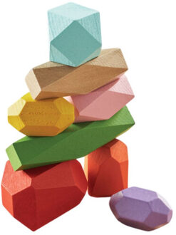 Dolmen hout stapelstenen (set van 8) Veelkleurig - One size