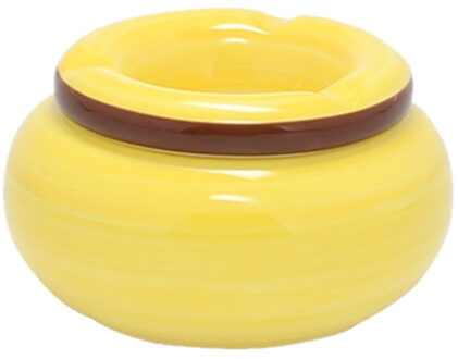Dolomite keramiek storm asbak geel 13,5 x 7 cm