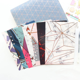 Domikee Cute 6 holes paper index divider and label stickers set for binder agenda planner notebooks accessories stationery A5A6