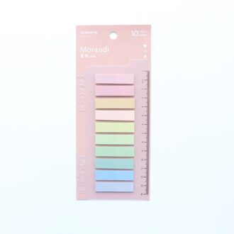 Domikee Klassieke Kantoor School Sticky Kleur Index Label Notepad Lot Pet Student Vlaggen Memo Pad Voor Spiraal Notebook Briefpapier groen