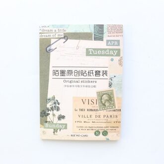 Domikee vintage sticker boeken voor reiziger journal en notebooks, DIY agenda planner tijd stickers voor dagboek briefpapier, 10 vellen Groen