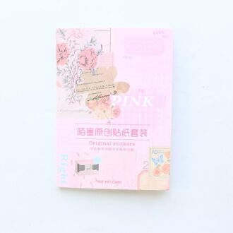 Domikee vintage sticker boeken voor reiziger journal en notebooks, DIY agenda planner tijd stickers voor dagboek briefpapier, 10 vellen roze