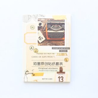 Domikee vintage sticker boeken voor reiziger journal en notebooks, DIY agenda planner tijd stickers voor dagboek briefpapier, 10 vellen wit