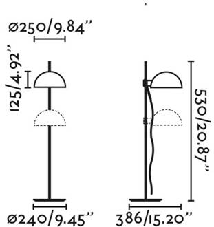 Dominica tafellamp, mat zwart, staal, hoogte 53 cm zwart mat