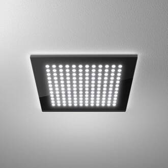 Domino Flat Square LED downlight, 26 x 26 cm, 22 W zwart