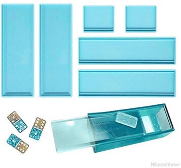 Domino Opbergdoos Epoxyhars Mal Container Casting Siliconen Mal Diy Ambachten Maken Gereedschap F04 21
