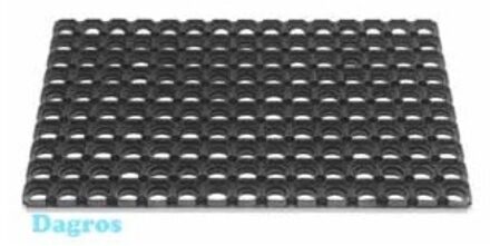 Domino Rubberringsmat 50x80cm 23mm Zwart