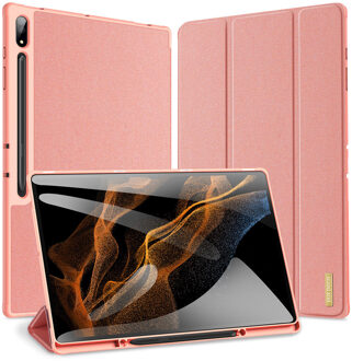 Domo Bookcase voor de Samsung Galaxy Tab S10 Ultra / S9 Ultra / S8 Ultra - Roze - 14.6