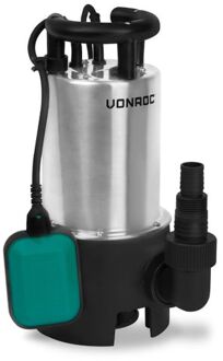 Dompelpomp RVS - Waterpomp - 1100W - 20000 l/h - Voor vuil- en schoonwater - Met vlotter