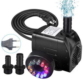 Dompelpomp Waterpomp 220V/16W 5ft Cord Waterpomp Met Led Licht Voor Aquarium Vijver Aquarium water Flow Tuin Accessoires