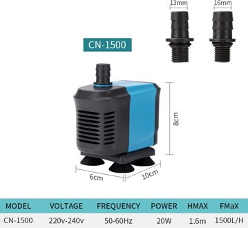 Dompelpompen Stille Filter Pompen Circulerende Pompen Kleine Water Veranderen Pompen Aquarium Pompen Aquarium Water Pompen CN-1500 20W