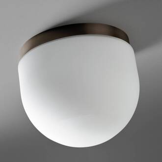Domu plafondlamp, Ø 20 cm, brons/wit, glas, GX53 wit, brons