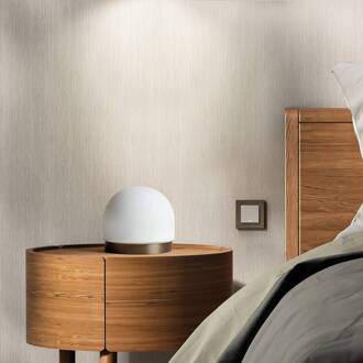 Domu tafellamp, Ø 15 cm, brons/wit, glas, GX53 wit, brons