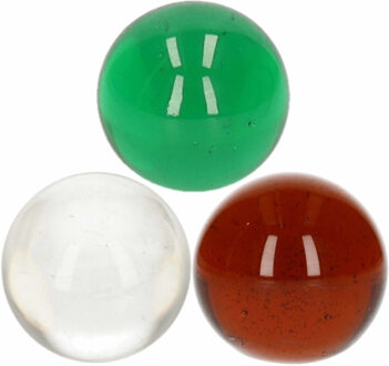 Don Juan 3x stuks mega grote speelgoed knikkers - 6 cm diameter - Glazen knikkers pakket - in 3x kleuren