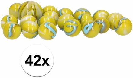 Don Juan Glazen knikkers speelgoed 42x Green Trolls - Knikkers Multikleur