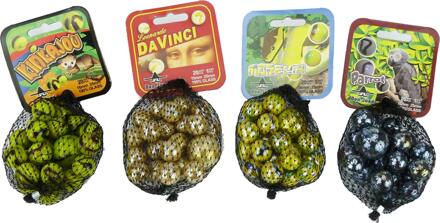 Don Juan Knikkers 21 stuks in netje assorti Multikleur