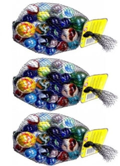 Don Juan knikkers bonken - 3x - 1 kilo - 4 verschillende formaten - knikkeren - buitenspeelgoed Multi