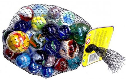 Don Juan knikkers bonken - 46x - 1 kilo - 4 verschillende formaten - knikkeren - buitenspeelgoed