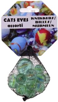 Don Juan Knikkers - glazen kattenogen - 21x stuks - buitenspeelgoed - knikkeren