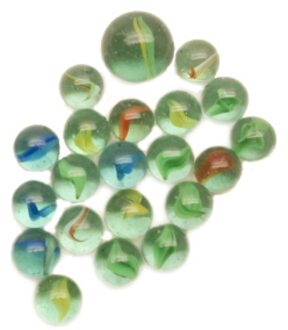 Don Juan Knikkers - glazen kattenogen - 42x stuks - buitenspeelgoed - knikkeren