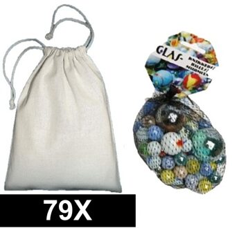 Don Juan Knikkerzak - met 79 knikkers - Speelgoed set - Buitenspeelgoed - Knikkeren - met opbergzak