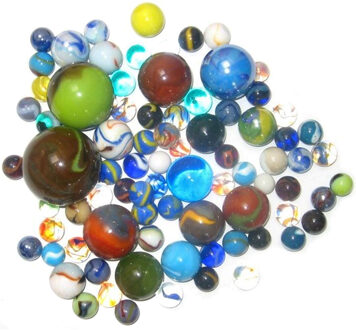 Don Juan Speelgoed knikkers Mexicaantjes - glas - 1x kilo - verschillende formaten