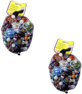 Don Juan Speelgoed knikkers Mexicaantjes - glas - 2x kilo - verschillende formaten