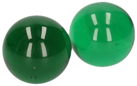 Don Juan TF Creations knikkers XXL - 2x - groen - D6 cm - bonken - knikkers - speelgoed
