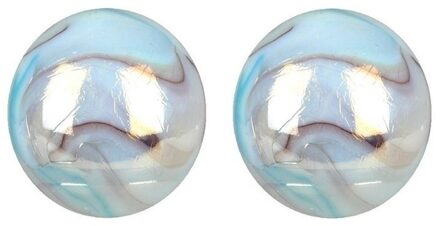 Don Juan Witte tijger bollebust knikkers 2x stuks - Action products