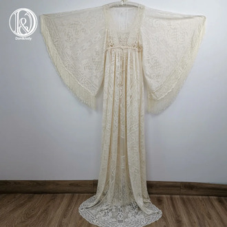 Don&Judy Pregnancy Dress for Photo Shoot Lace Maternity Photography Prop Sexy V Neck Pregnant Women Maxi Bohemia Gown Dress 2020