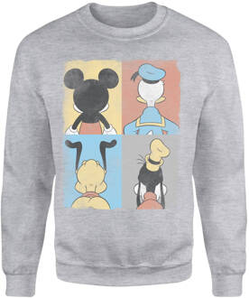 Donald Duck Mickey Mouse Pluto Goofy Tiles Sweatshirt - Grey - L - Grey