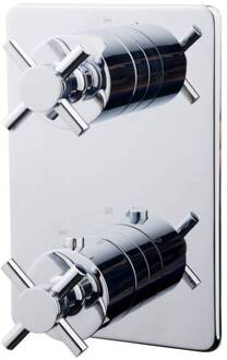 Donar Cross Afbouwdeel Therm. 2 Weg Chroom Aqua Splash