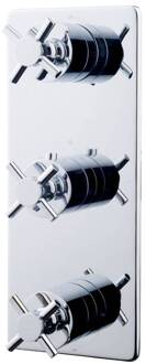 Donar Cross Afbouwdeel Therm. 3 Weg Chroom Aqua Splash