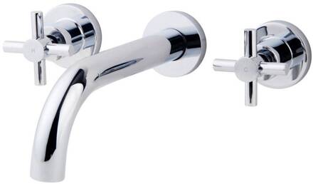 Donar Cross Inbouw Wastafelmengkraan 2 Knops Chroom Aqua Splash