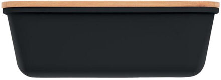 Donderdag bamboe 1l lunchbox - maat One size Zwart
