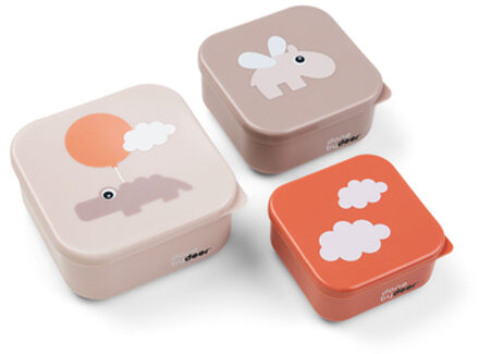 Done by Deer ™ Snack box 3-pack Happy clouds Pink Kleurrijk