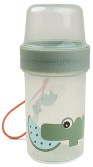 Done by Deer ™ Voedselcontainer To go 2-weg L Croco, Groen - 260ml-350ml