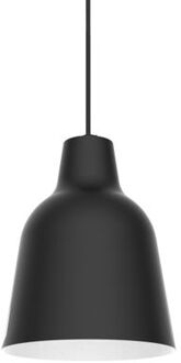 Dong Hanglamp, 1x E27, Metaal, Zwart Mat/wit, D.16cm