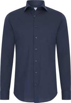 Donker knitted shirt Blauw - 40 (M)