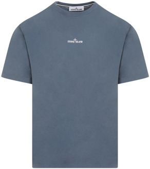 Donkerblauw T-Shirt V0024 Stone Island , Blue , Heren - L,S,3Xl