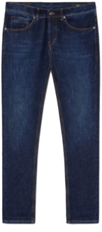 Donkerblauwe George Skinny Jeans Dondup , Blue , Heren - W38