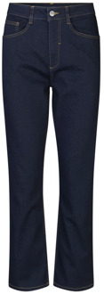 Donkerblauwe jeans met hoge taille en uitlopende pijpen Masai , Black , Dames - 2Xl,Xl,M
