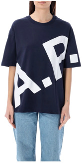 Donkerblauwe Lisandre T-shirt A.p.c. , Blue , Dames - Xl,L,M,S,Xs