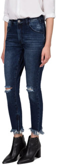 Donkerblauwe Skinny Denim Jeans One Teaspoon , Blue , Dames - W29,W28,W26,W31,W27,W24,W25