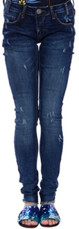 Donkerblauwe Skinny Jeans met Knijsneden One Teaspoon , Blue , Dames - W28,W25,W32,W26,W29