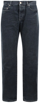 Donkerblauwe Slim Fit Denim Jeans Saint Laurent , Blue , Heren - W31,W32,W33,W34