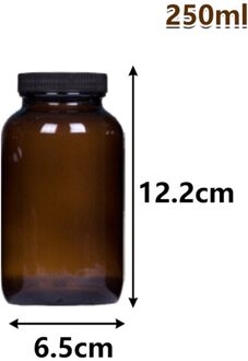 Donkerbruin Brede Mond Glazen Fles Lichtdicht Gezondheid Producten Aparte Bottelen Bruine Glazen Fles Verschillende Grootte