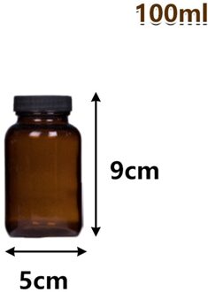 Donkerbruin Brede Mond Glazen Fles Lichtdicht Gezondheid Producten Aparte Bottelen Bruine Glazen Fles Verschillende Grootte
