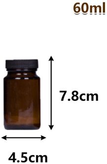 Donkerbruin Brede Mond Glazen Fles Lichtdicht Gezondheid Producten Aparte Bottelen Bruine Glazen Fles Verschillende Grootte