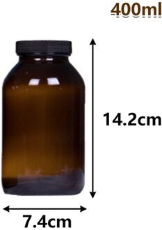 Donkerbruin Brede Mond Glazen Fles Lichtdicht Gezondheid Producten Aparte Bottelen Bruine Glazen Fles Verschillende Grootte